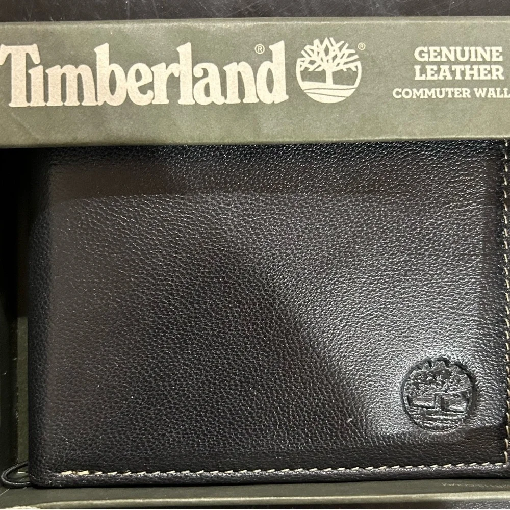 Timberland Men's Dark Brown Leather Card Holder ‼️‼️Brand New ‼️‼️